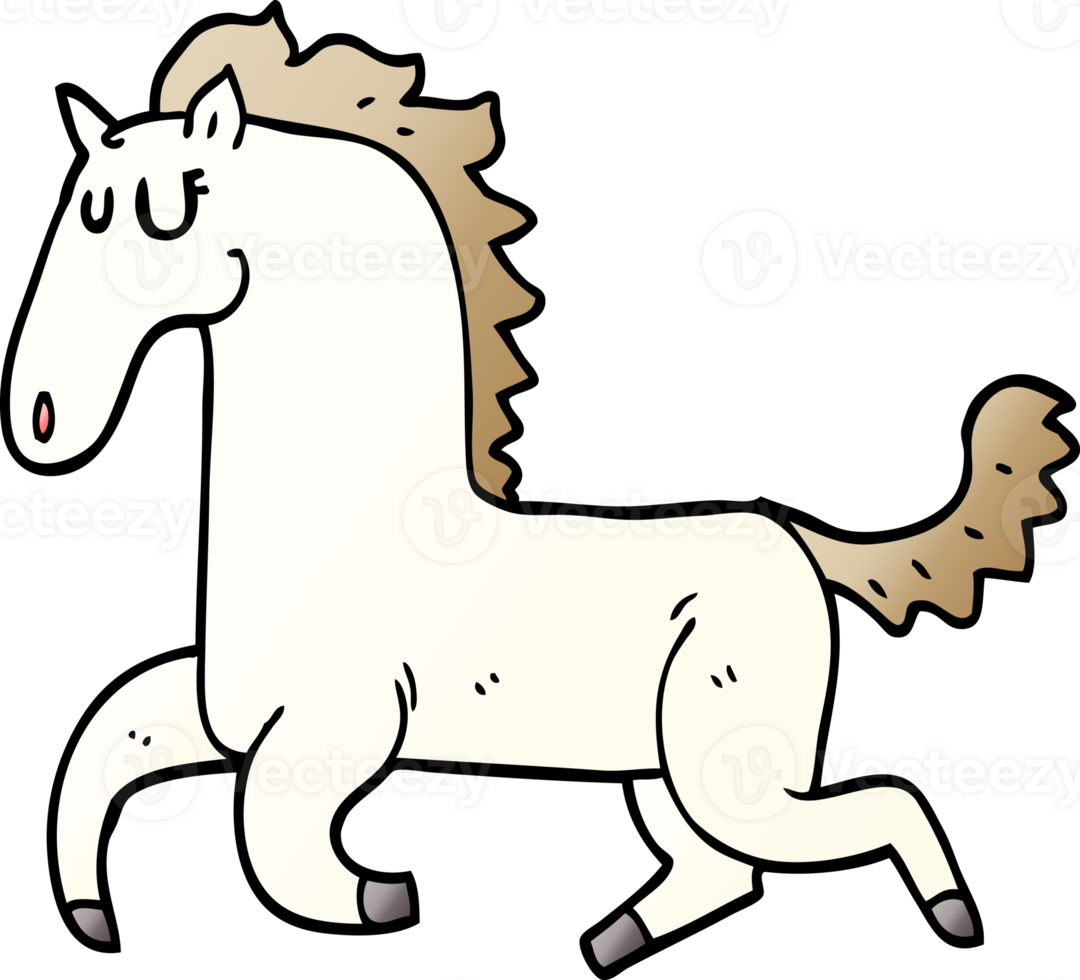 cartoon doodle running horse png