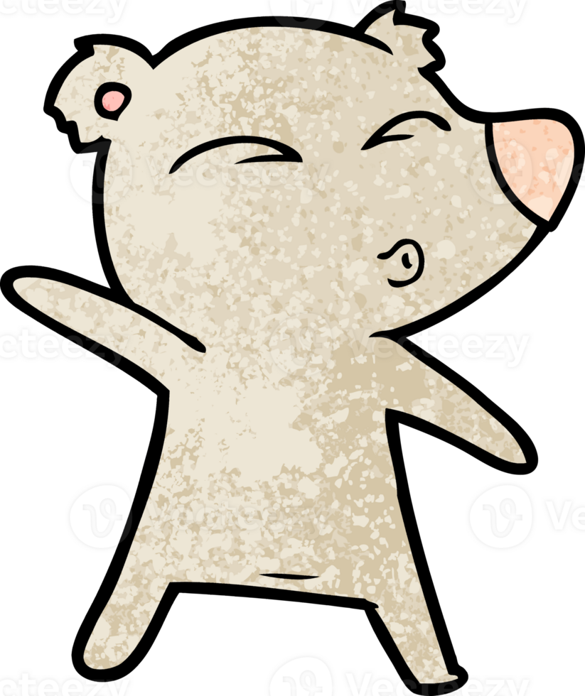cartoon whistling bear png