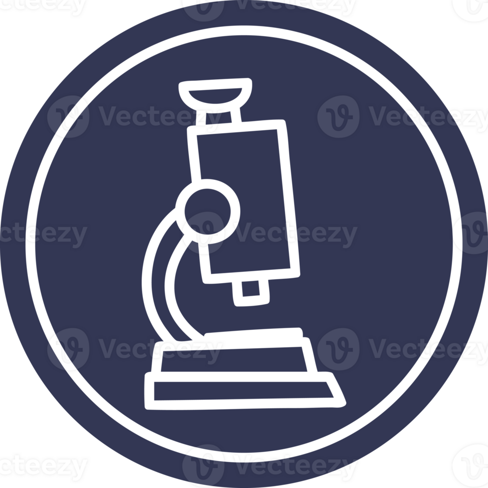 microscope and slide circular icon symbol png