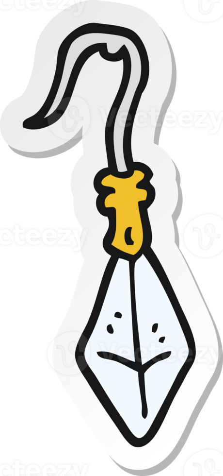 sticker of a cartoon diamond earring png