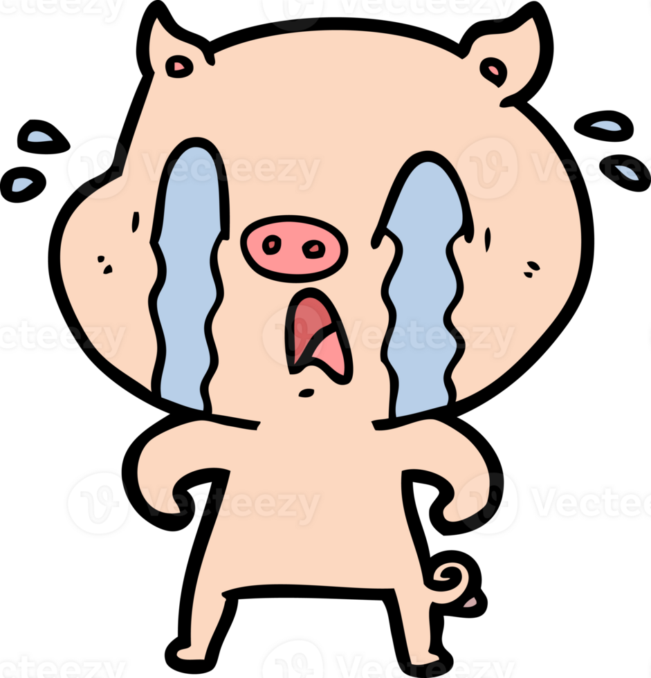 crying pig cartoon png