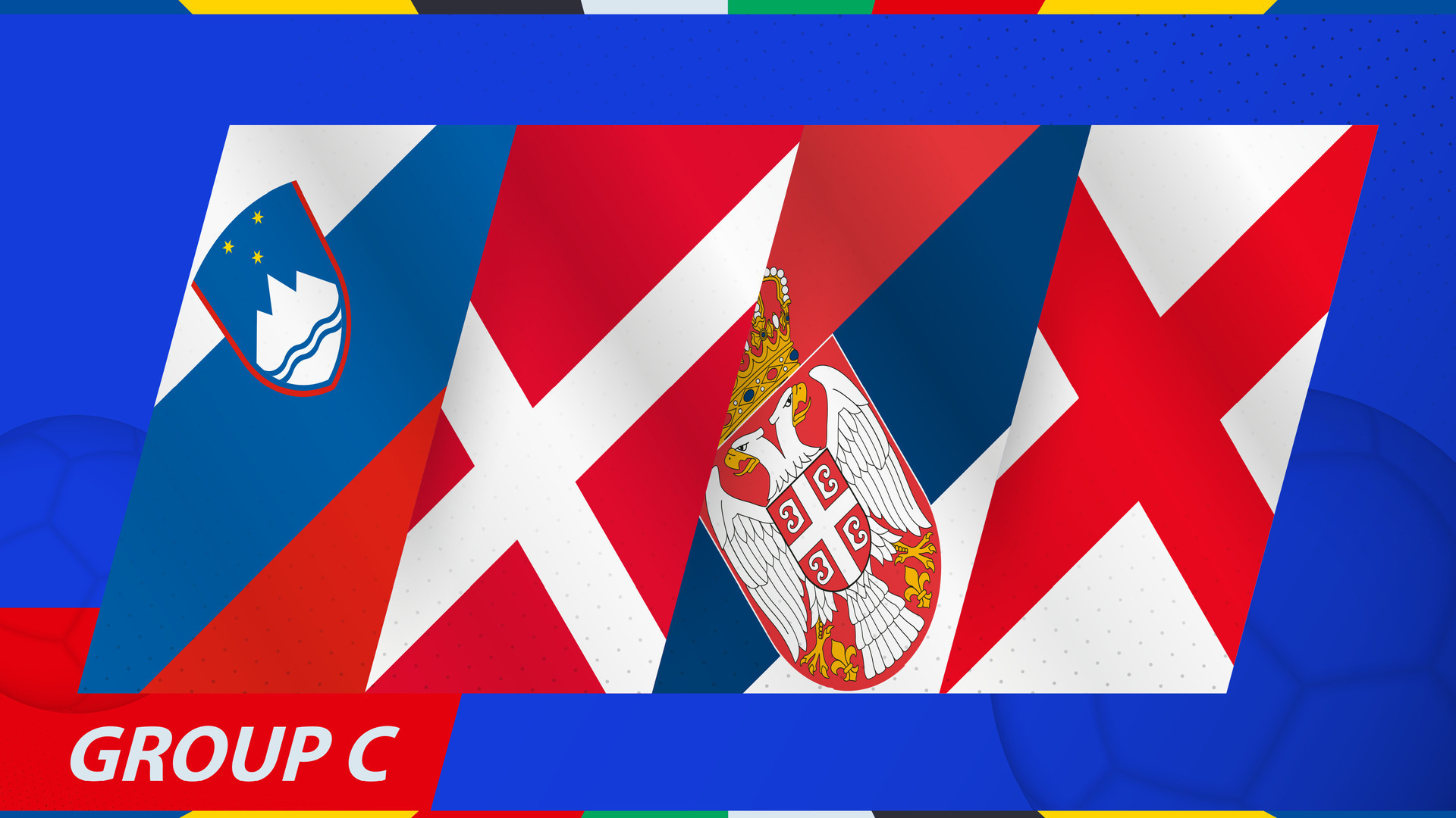 Group C flags of the International football tournament 2024. 45248243