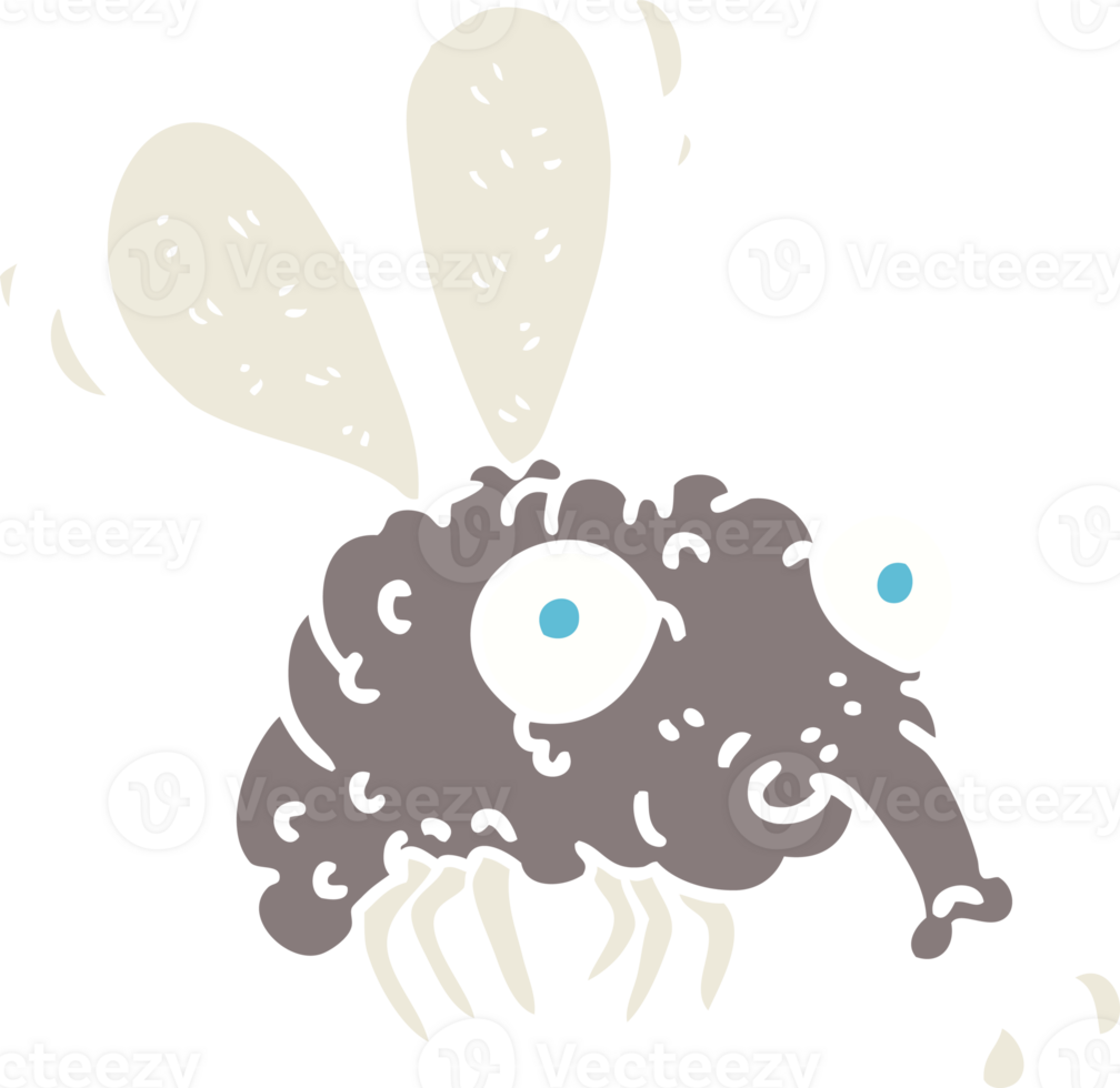 flat color illustration of fly png