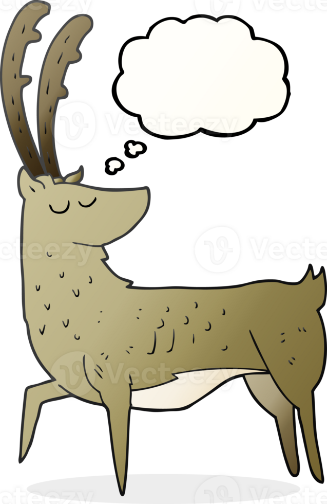 hand drawn thought bubble cartoon manly stag png