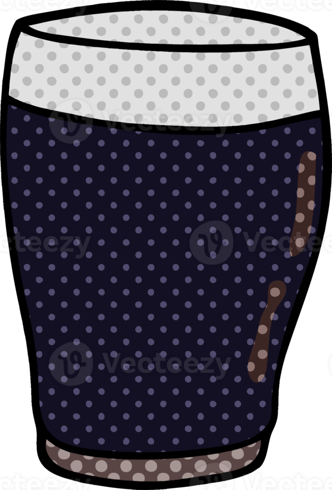 cartoon doodle pint of stout png