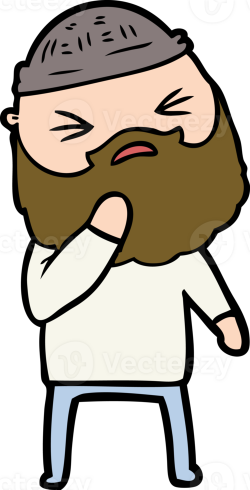 cartoon man with beard png