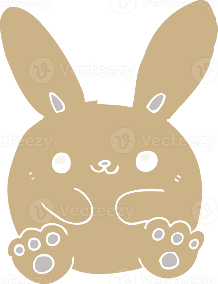 flat color style cartoon rabbit png