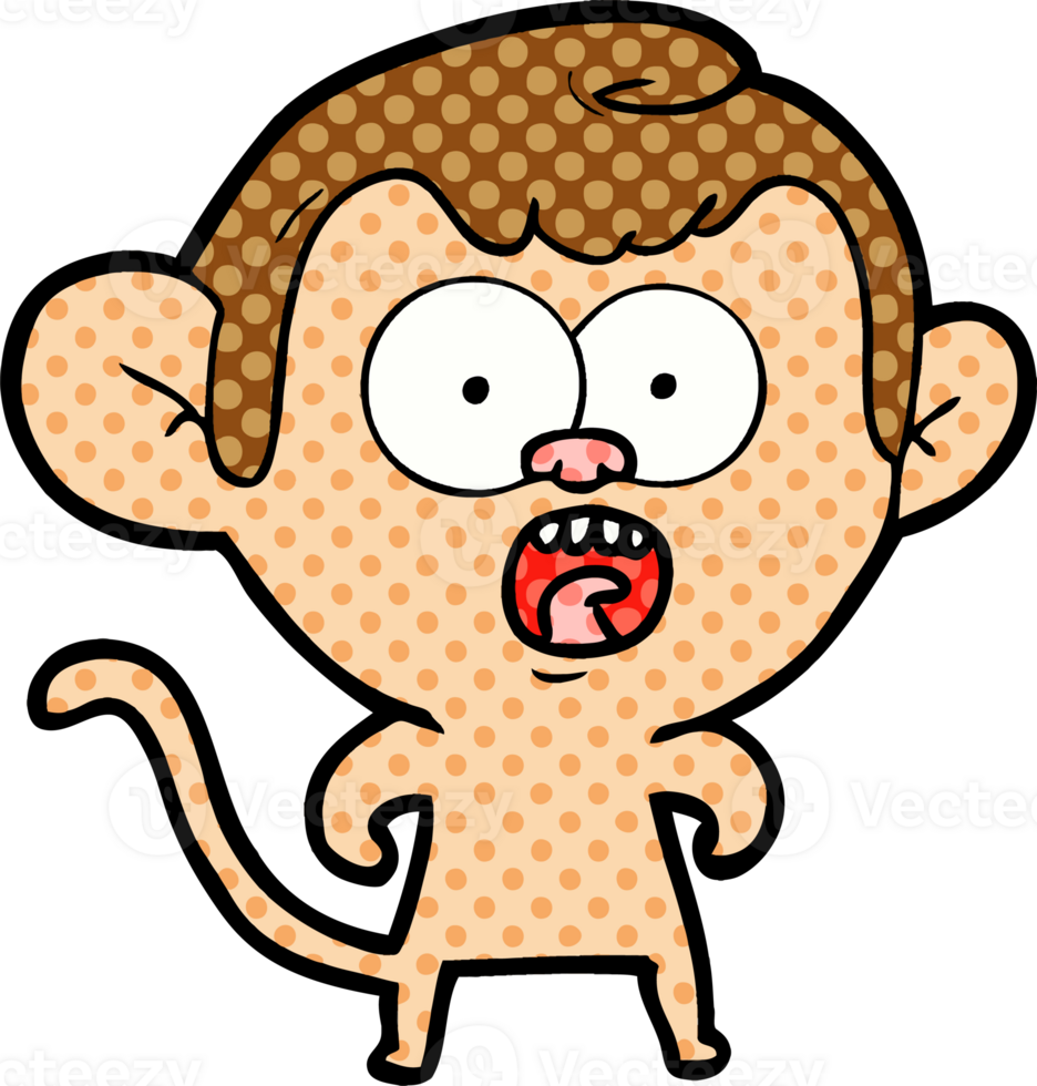 cartoon shocked monkey png