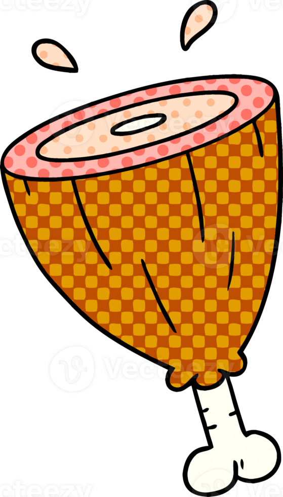 hand drawn cartoon doodle of a joint of ham png