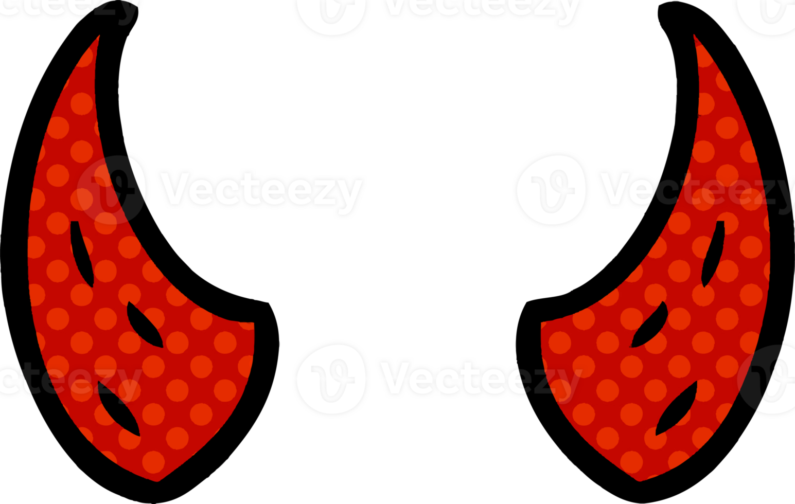 cartoon devil horns png