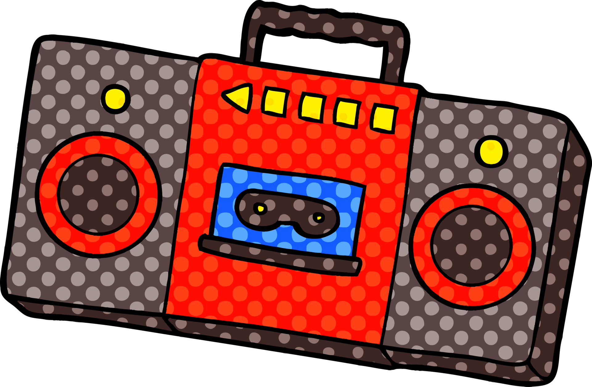 cartoon retro cassette tape player 45249384 PNG