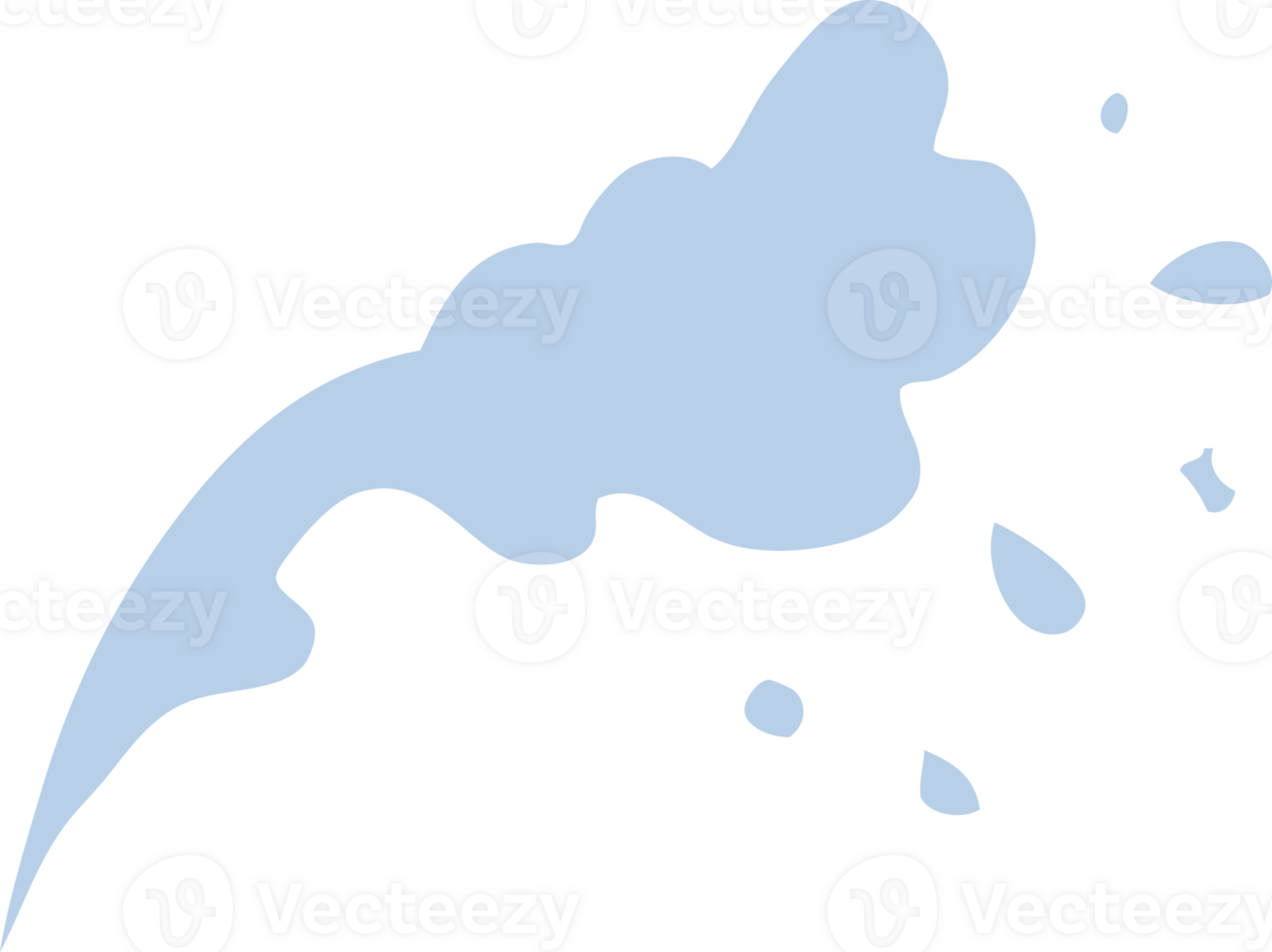 flat color illustration cartoon water splash png