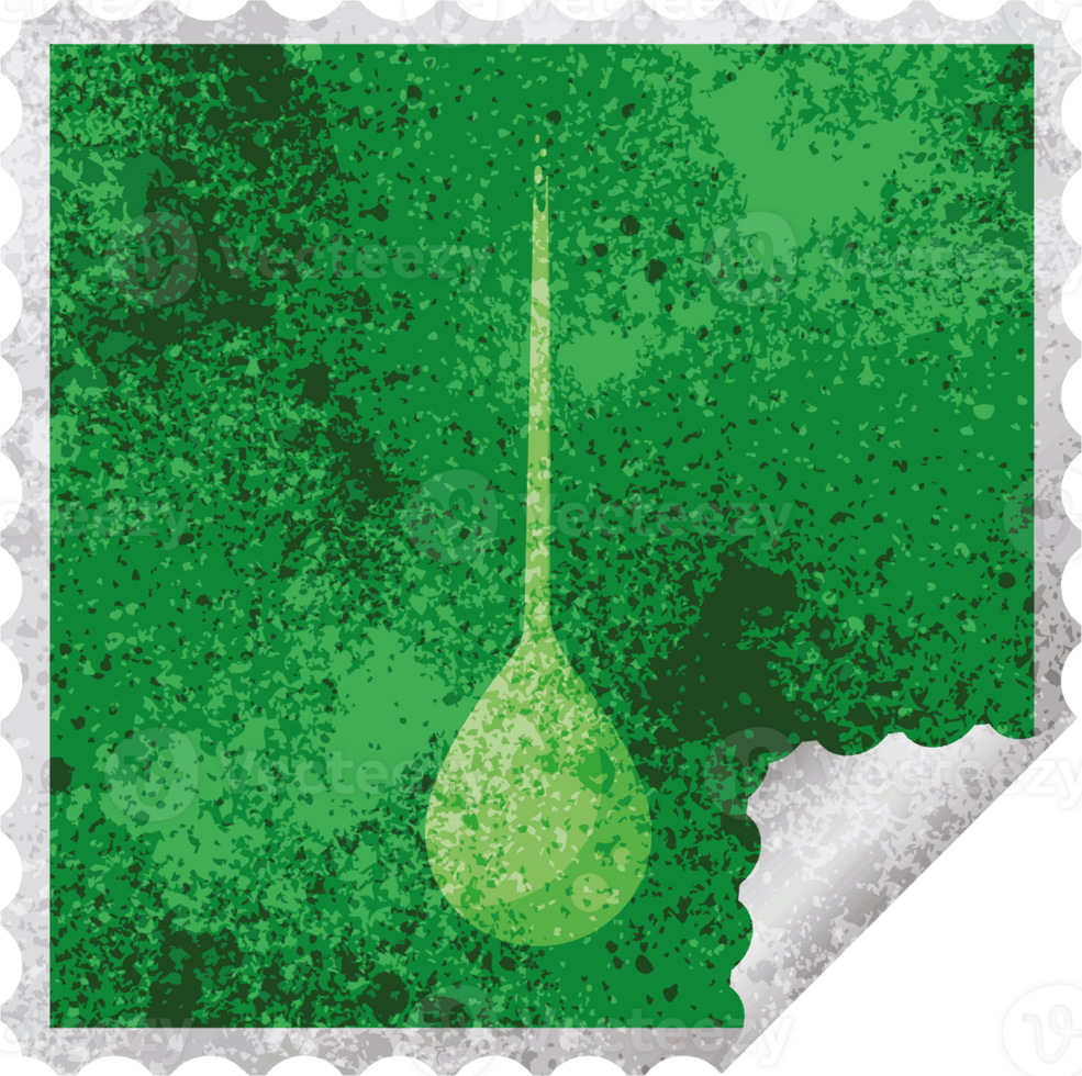 slime drip graphic square sticker stamp png