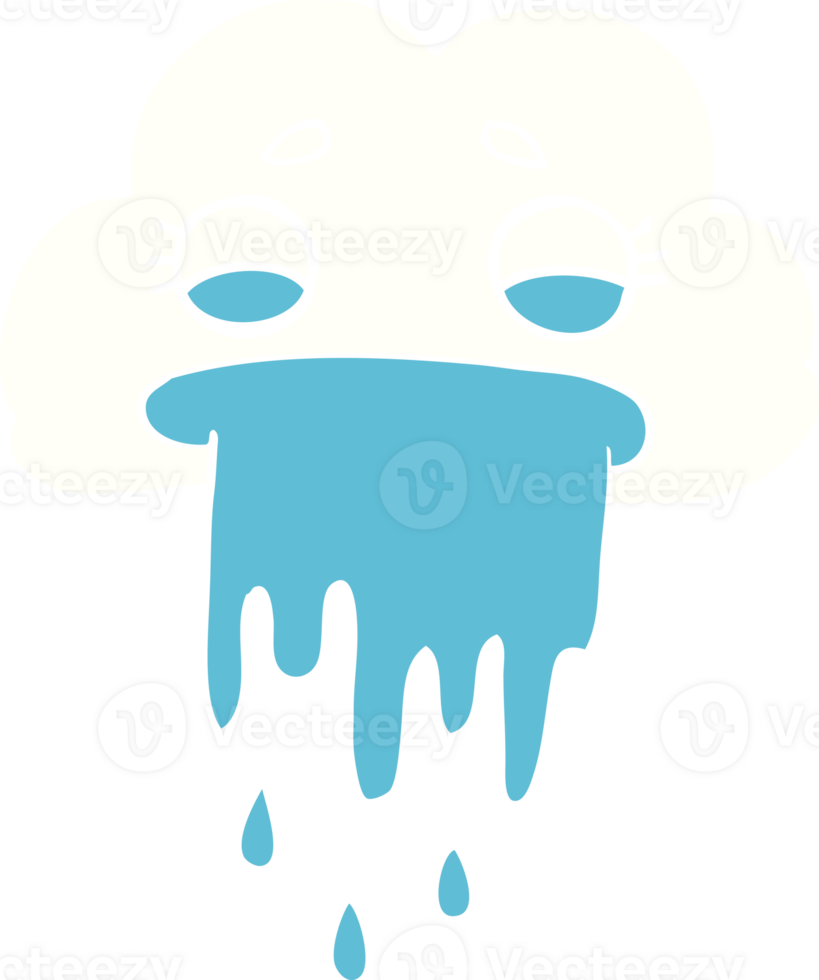 cartoon doodle rain cloud png