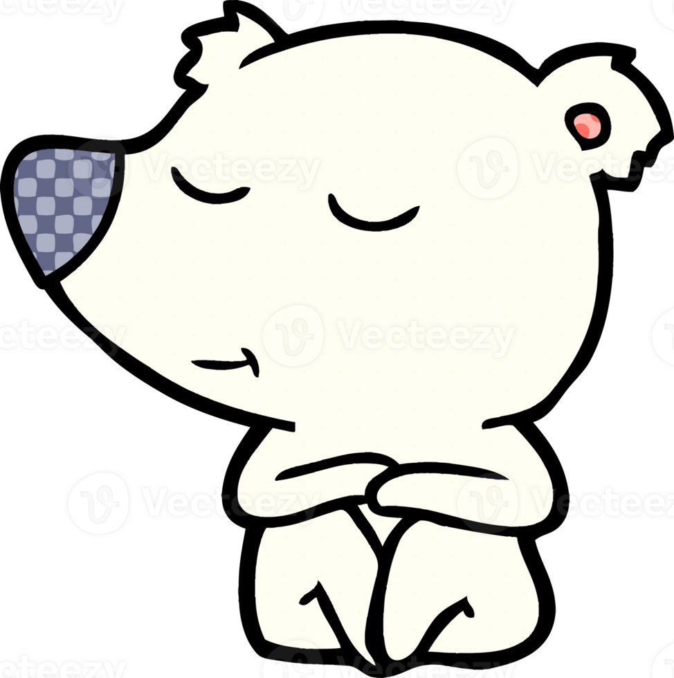 happy cartoon polar bear png