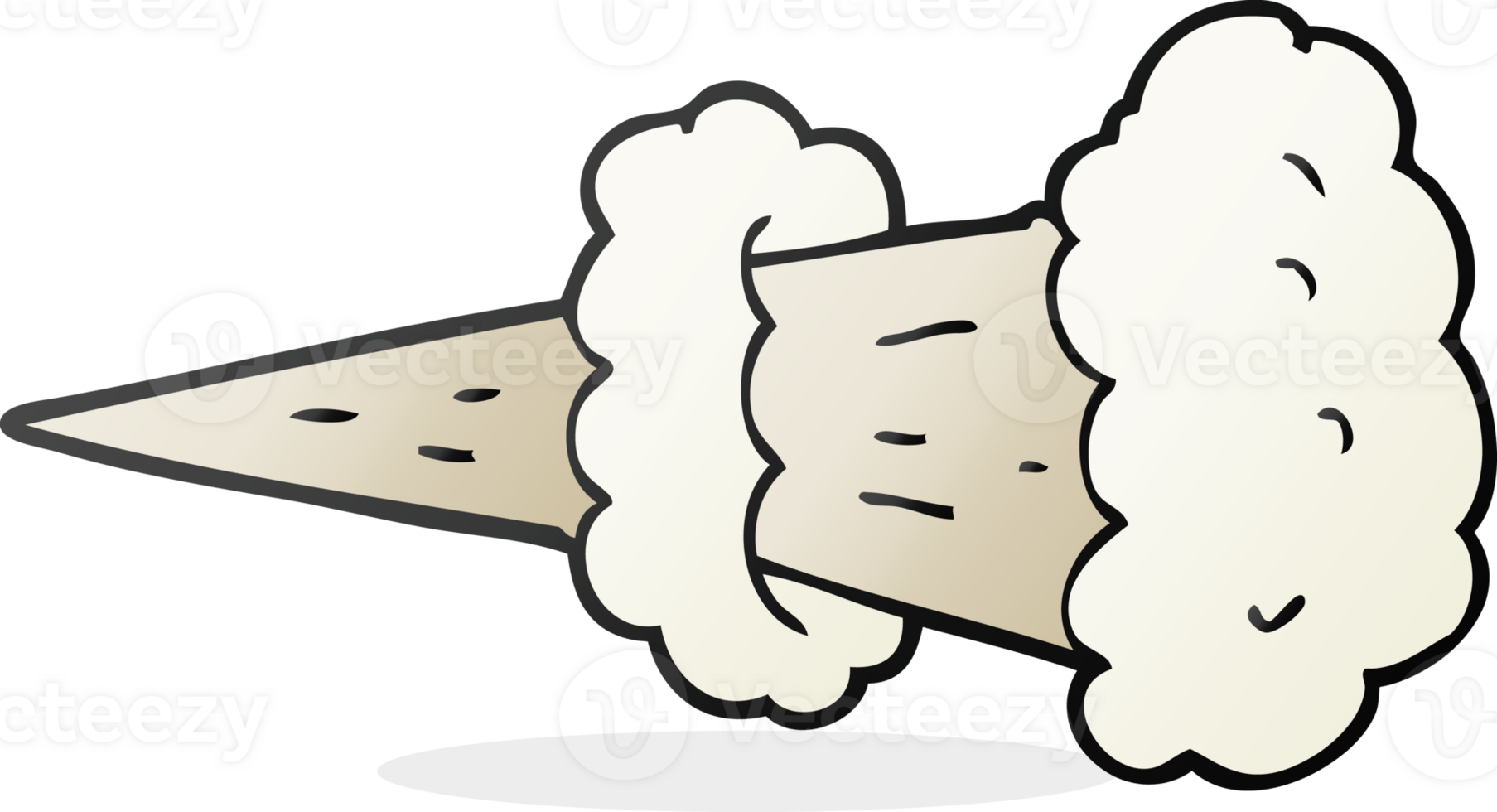 hand drawn cartoon smoke blast png