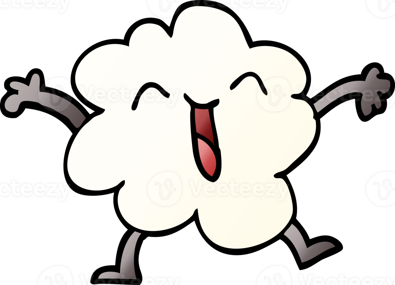 cartoon doodle expressive weather cloud png