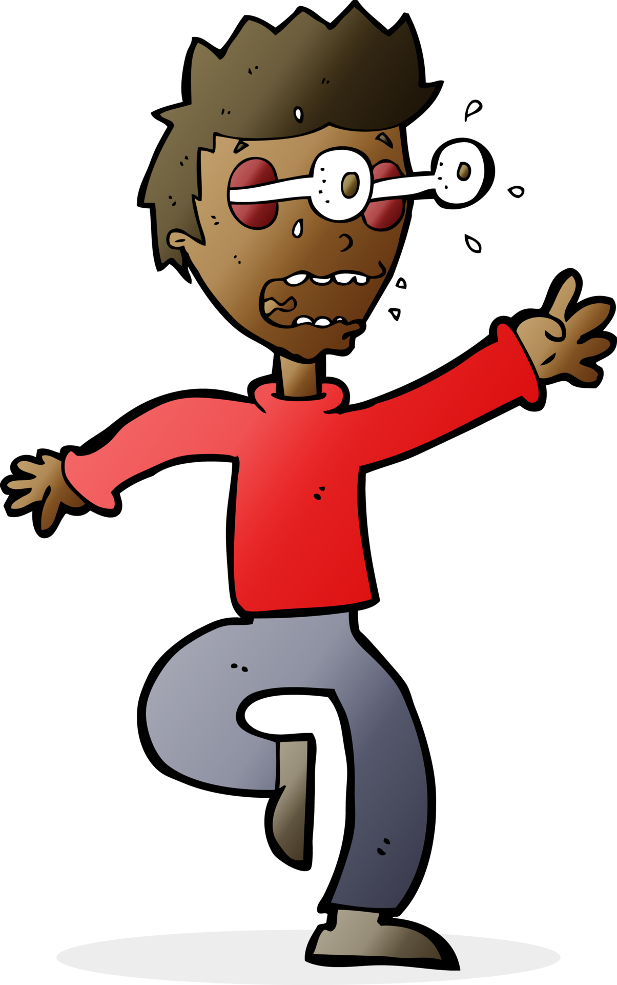 cartoon terrified man with eyes popping out 45250723 PNG