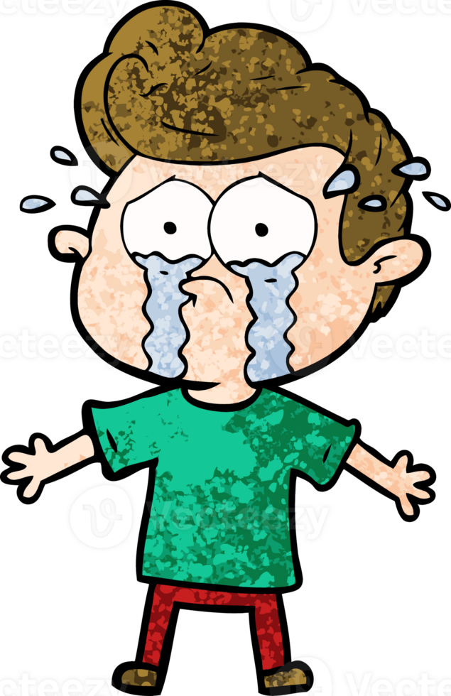 cartoon crying man png