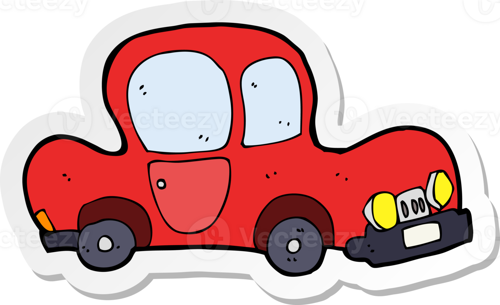 sticker of a cartoon car png