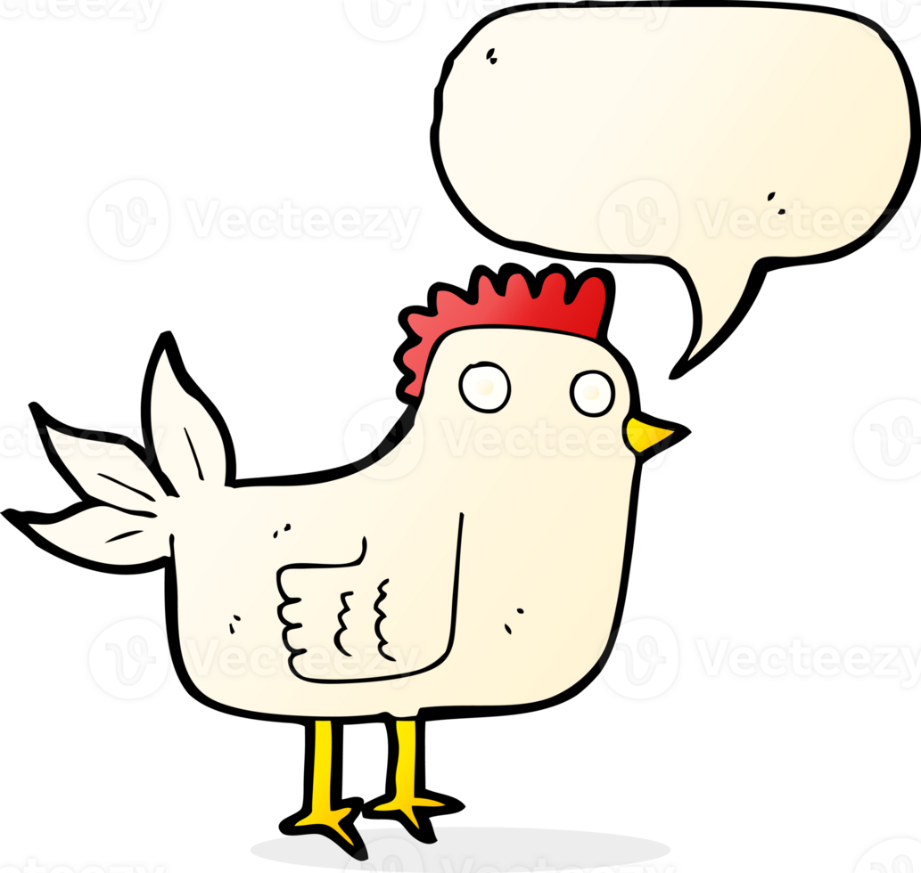 cartoon hen with speech bubble png