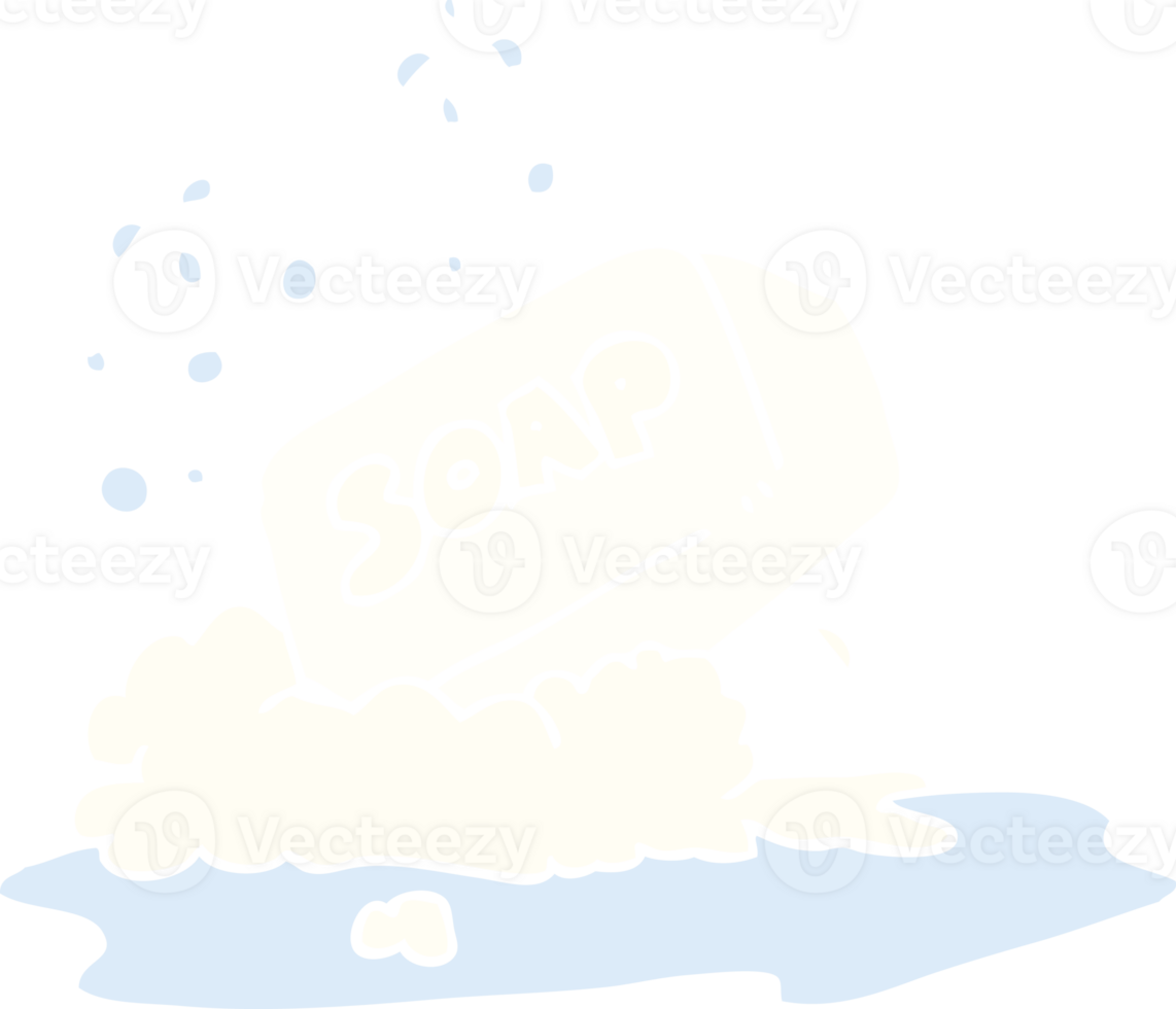 flat color illustration of bar of soap png