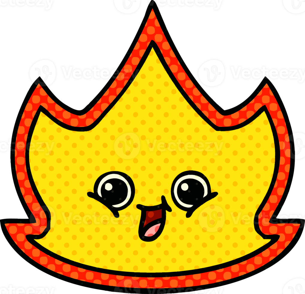 comic book style cartoon of a fire png