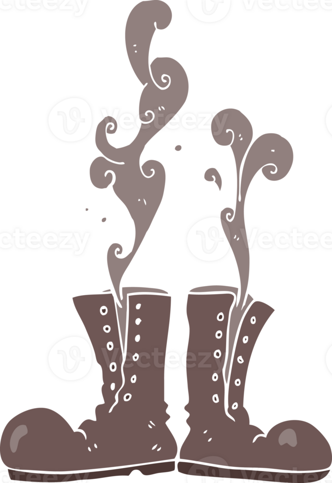 platt Färg illustration av ångande armén stövlar png