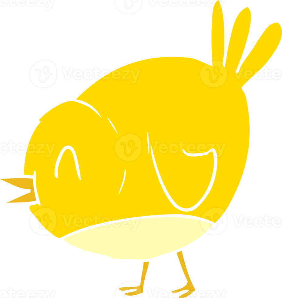 flat color style cartoon Bird png