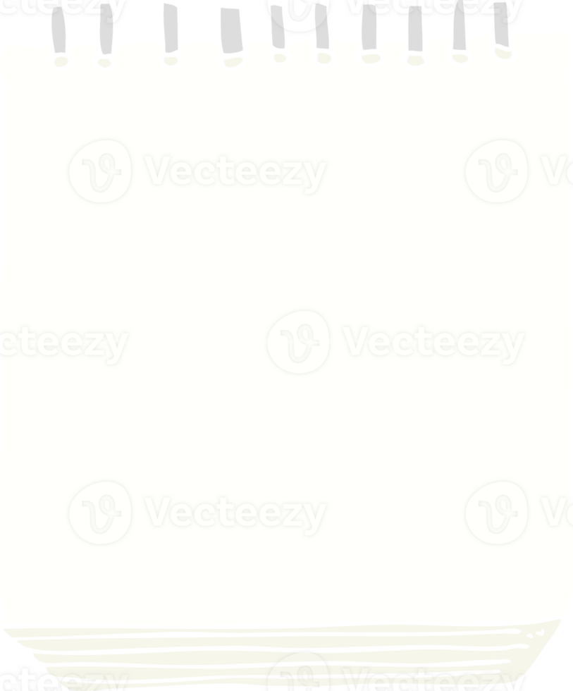 flat color illustration of notepad png