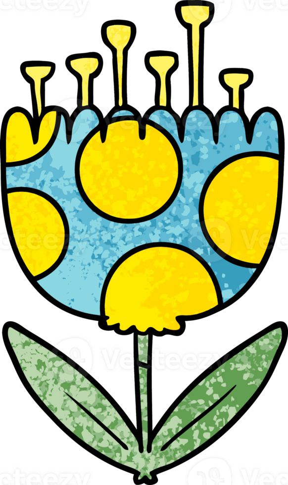 cartoon patterned flower png