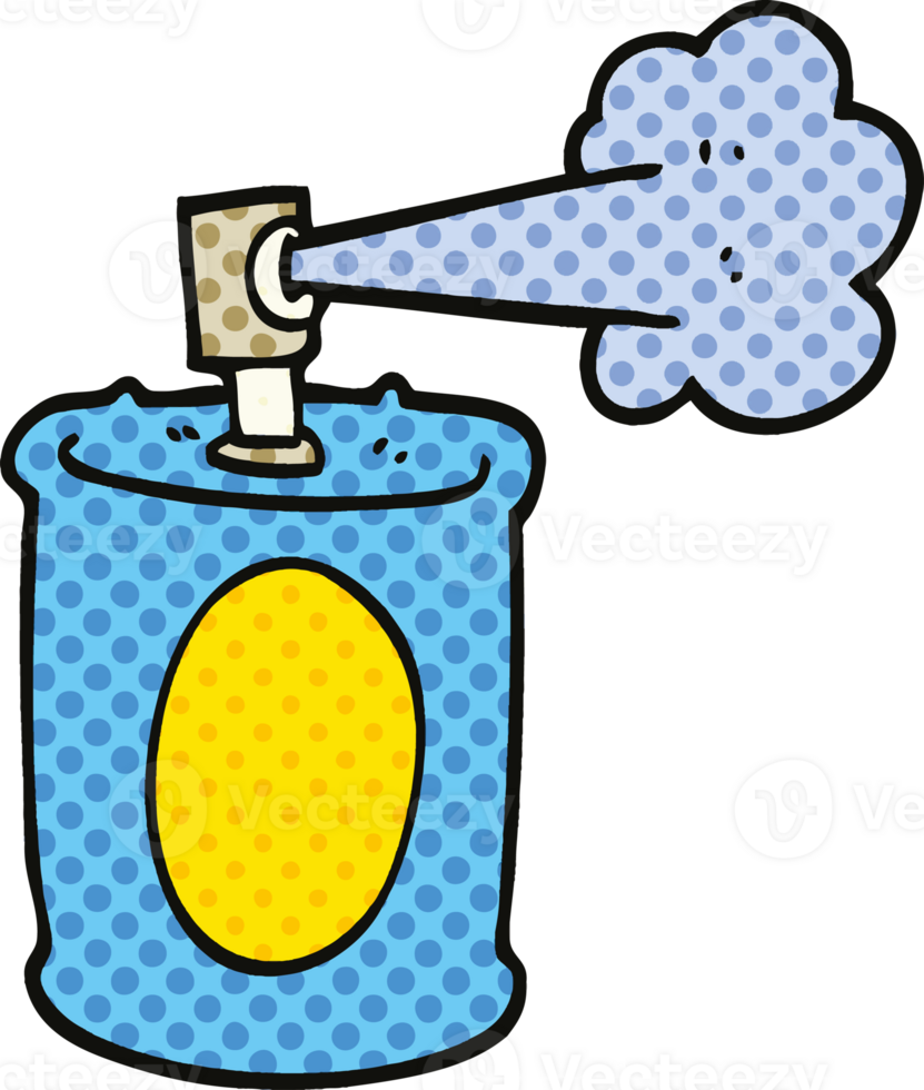 comic book style cartoon spraypaint can png