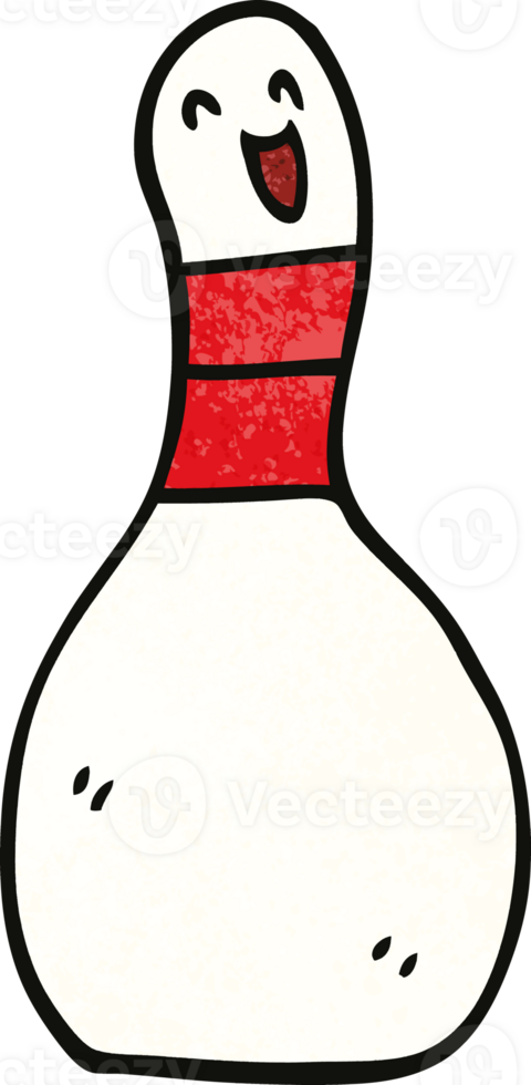 tecknad doodle bowlingstift png