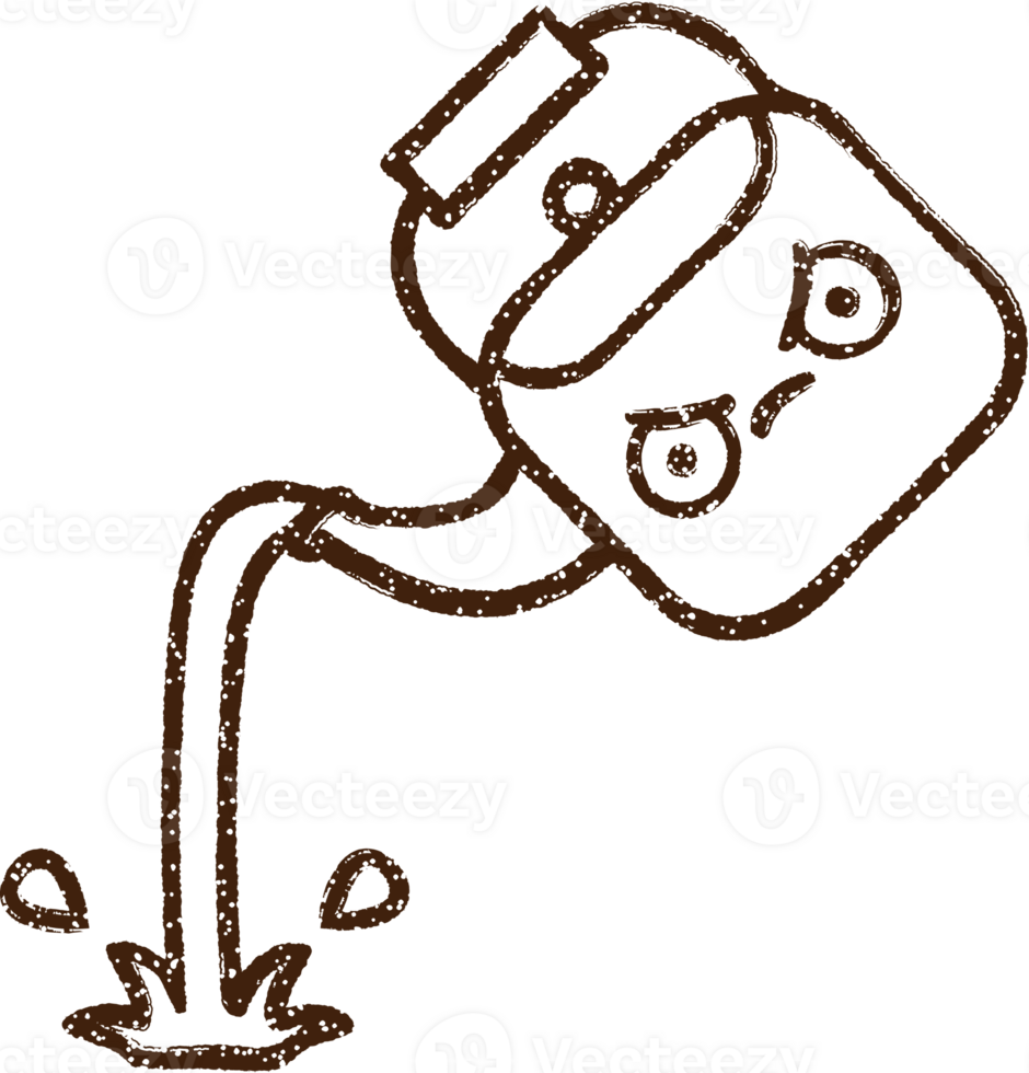 Pouring Kettle Charcoal Drawing png