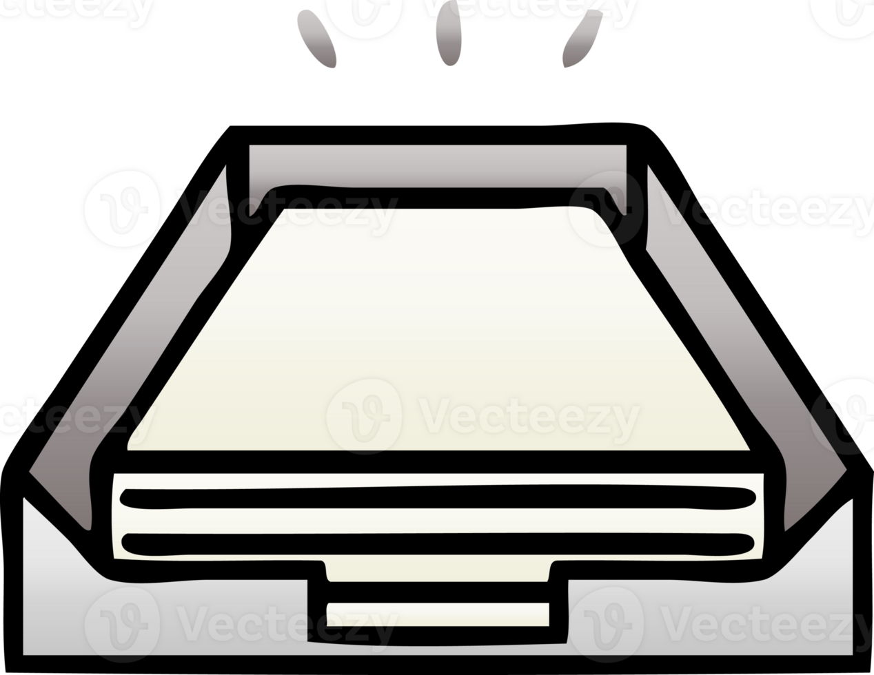 gradient shaded cartoon of a in box png