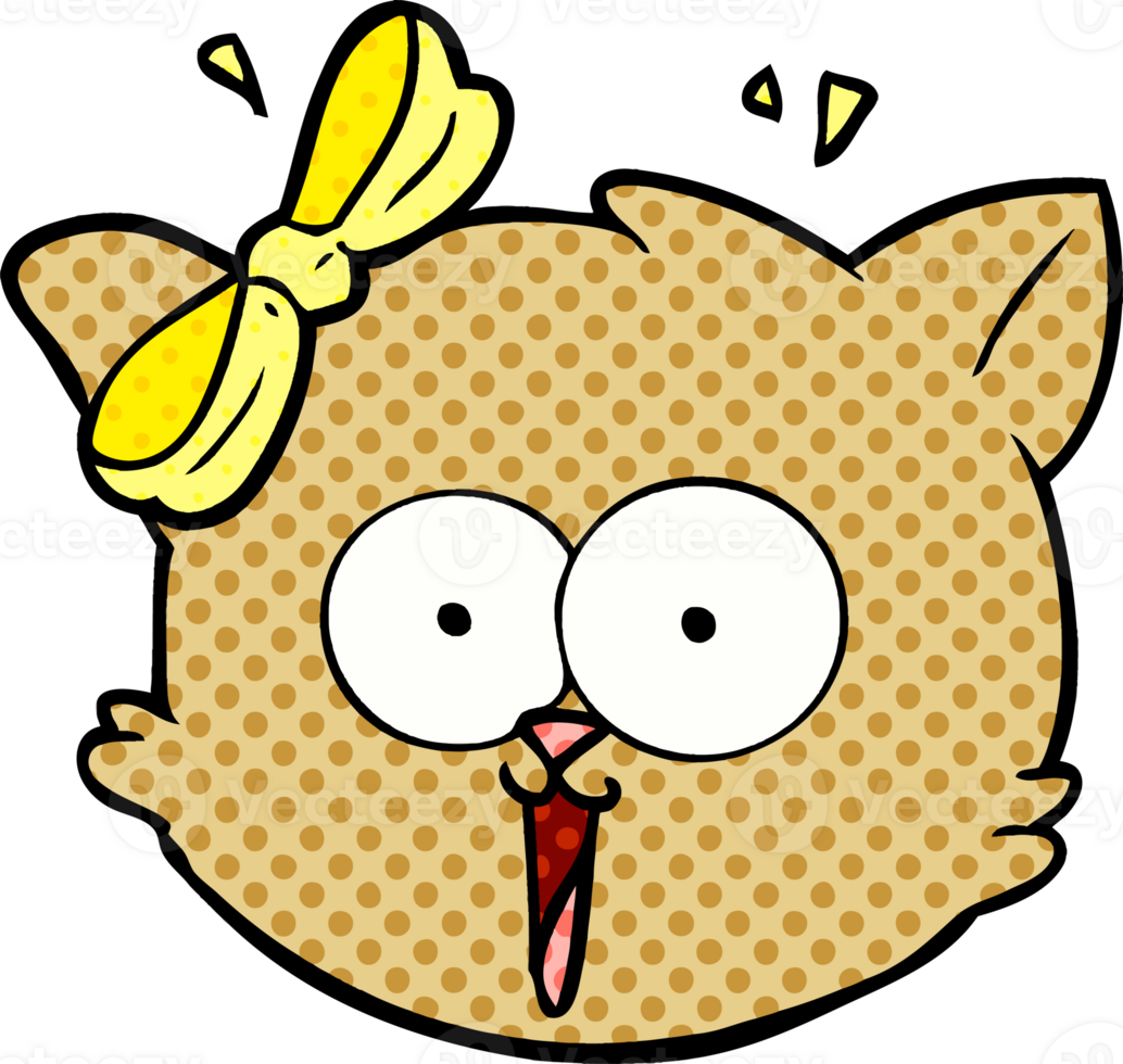 cartoon surprised cat face png