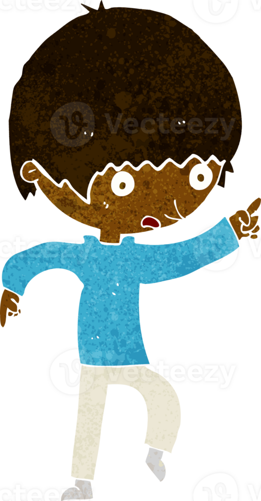 cartoon worried boy pointing png