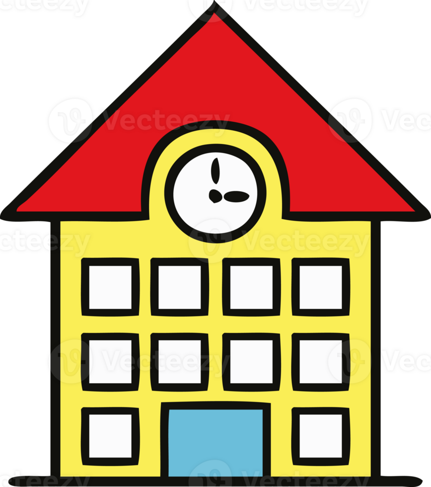 cute cartoon of a town house png