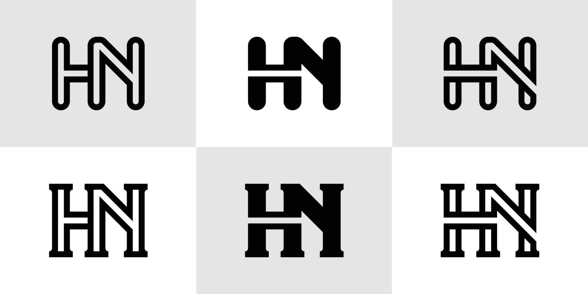 letras hn monograma logo colocar, adecuado para negocio con hn o Nueva Hampshire iniciales vector