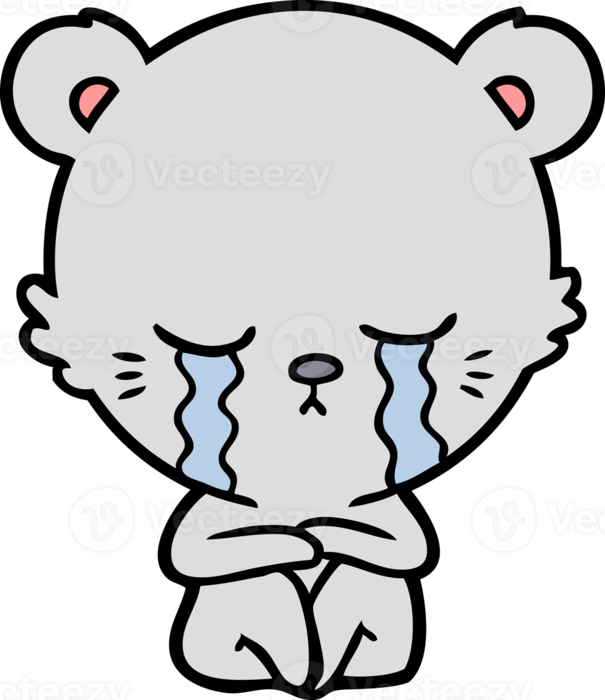 crying bear cartoon chraracter png