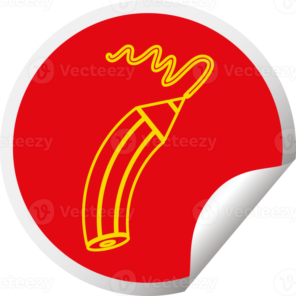 pencil drawing a line circular peeling sticker png