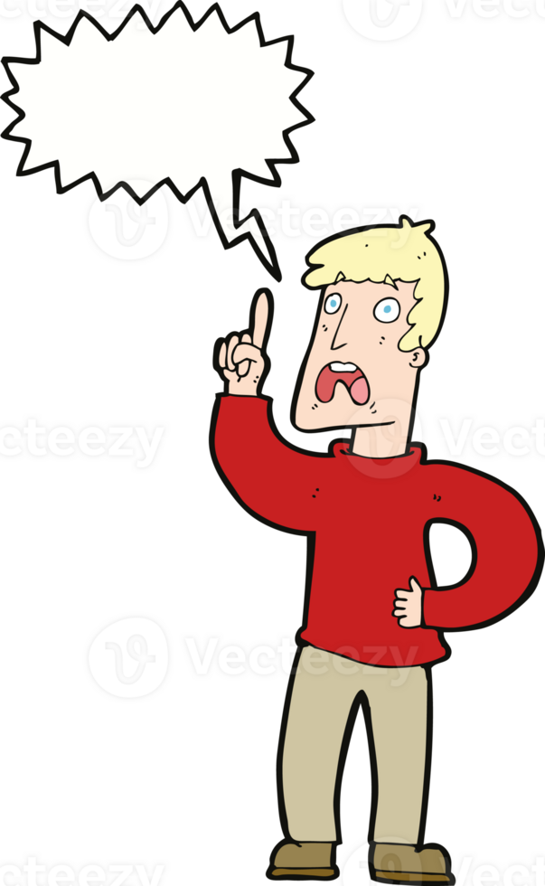 cartoon man with complaint with speech bubble png