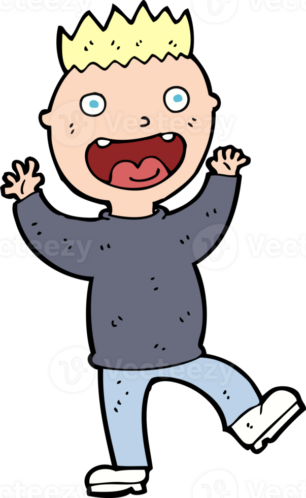 cartoon crazy happy man png