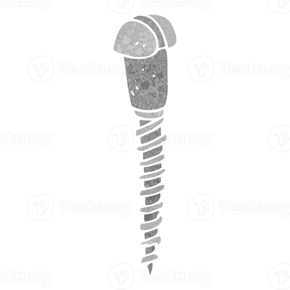 hand retro cartoon screw png