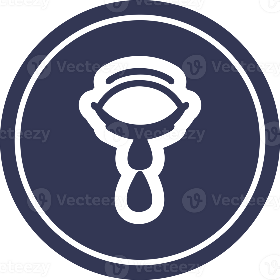 crying eye circular icon symbol png