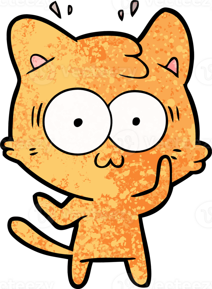 cartoon surprised cat png