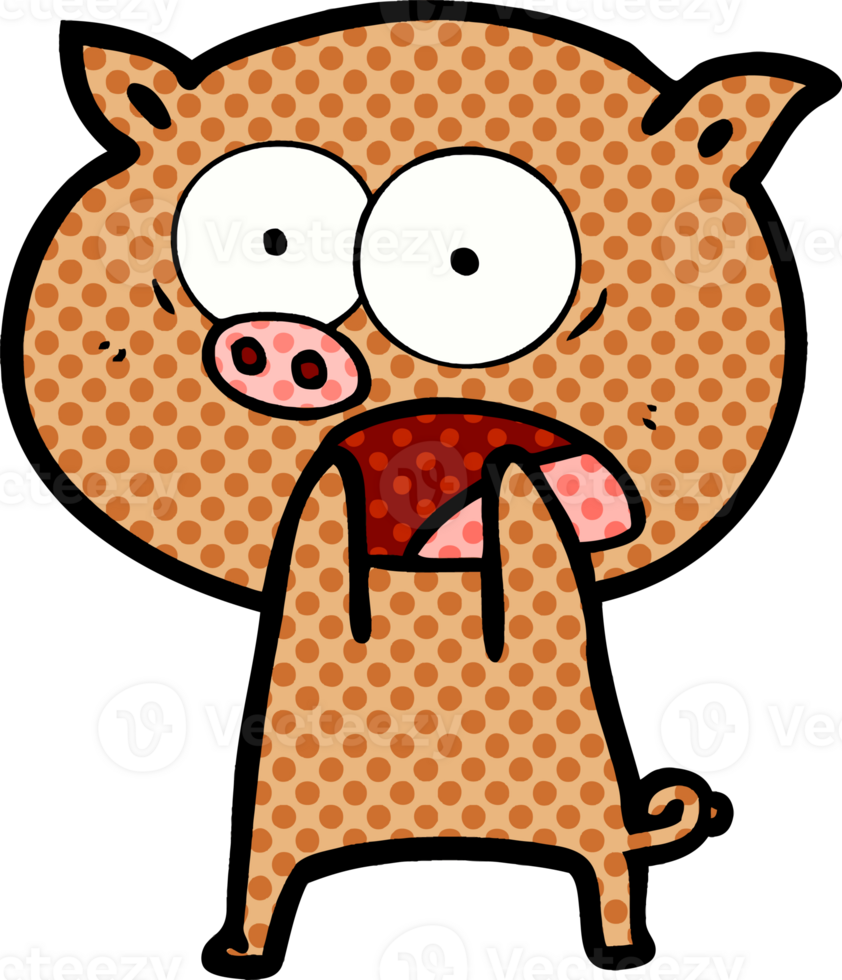 cartoon pig shouting png