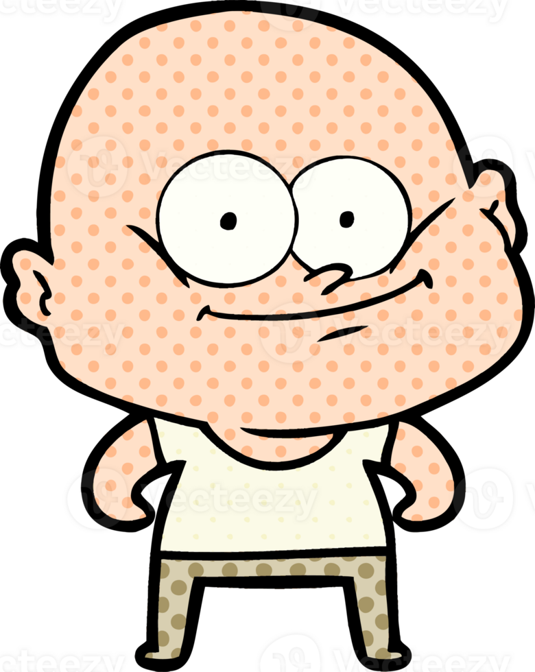 cartoon bald man staring png