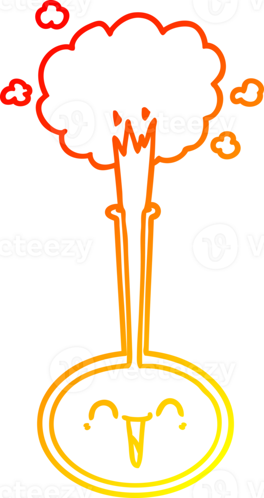 warm gradient line drawing of a cartoon science experiment png