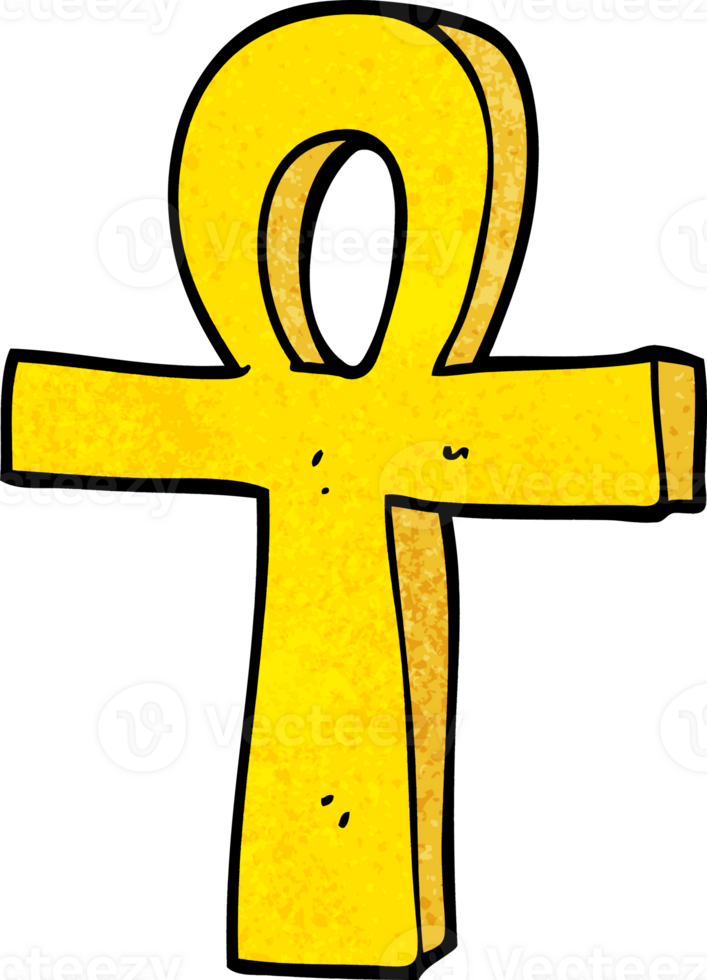 cartoon doodle of an ankh png